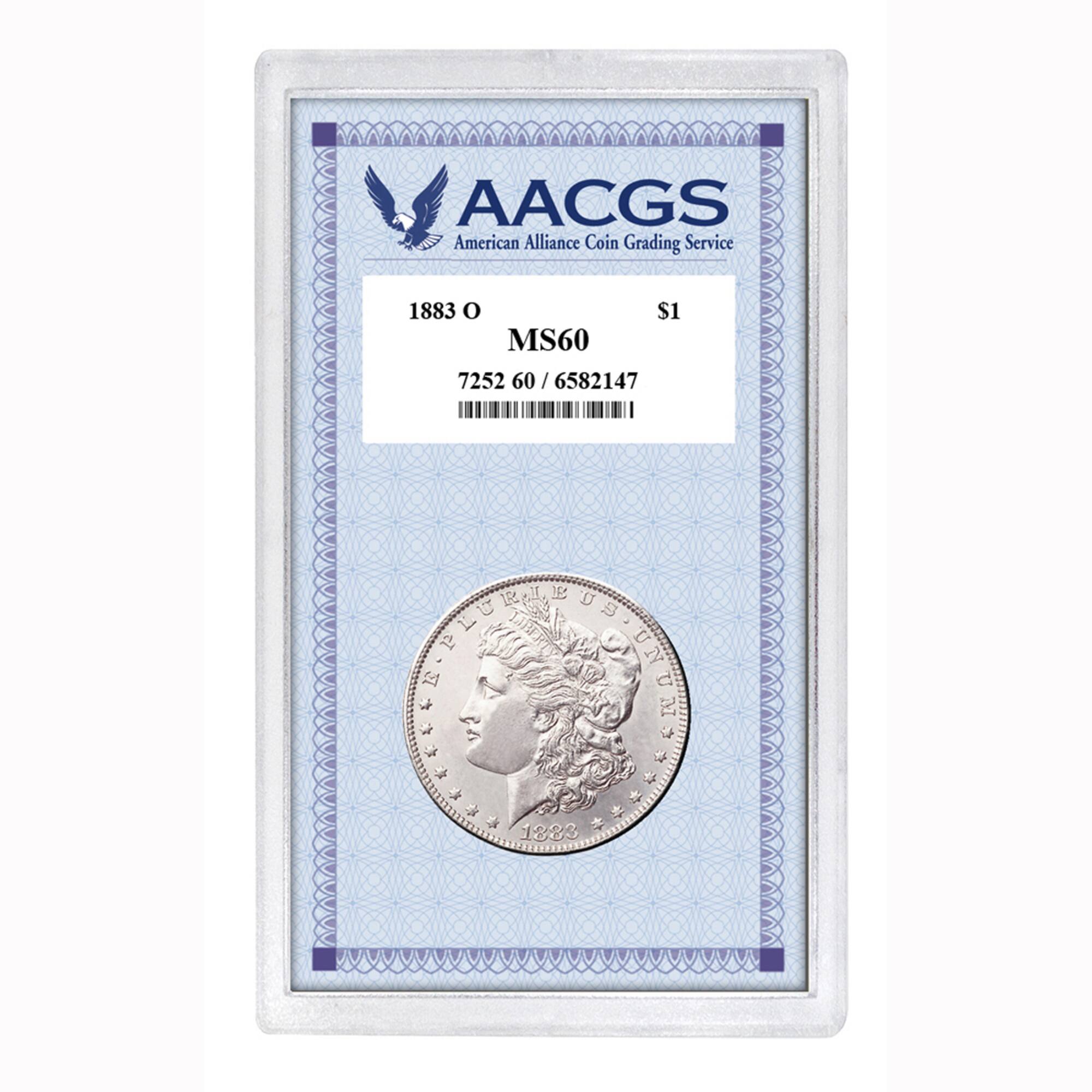 1883-O Morgan Dollar Graded MS60